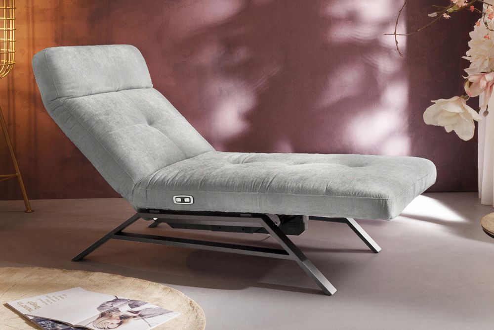 2.ª oportunidad Sillón reclinable KAWOLA Sillón de descanso AMERIVA Terciopelo plata