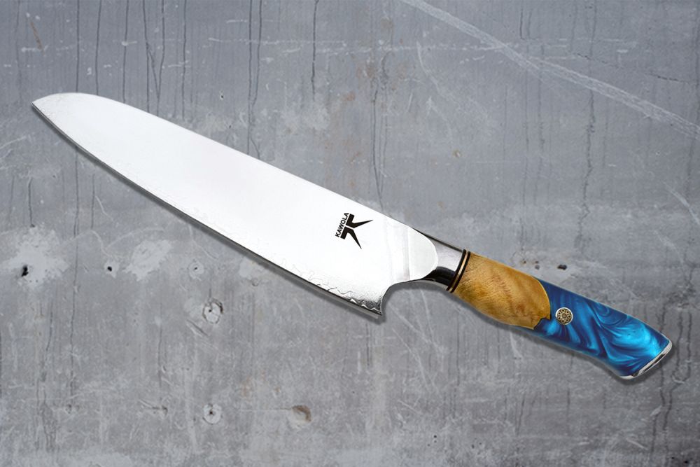 Cuchillo de cocina KAWOLA DUMA Acero de Damasco con mango de madera