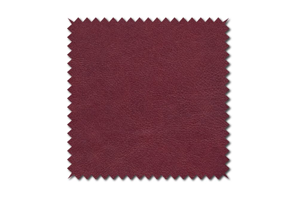 KAWOLA muestra de tejido cuero burdeos rojo 10x10cm