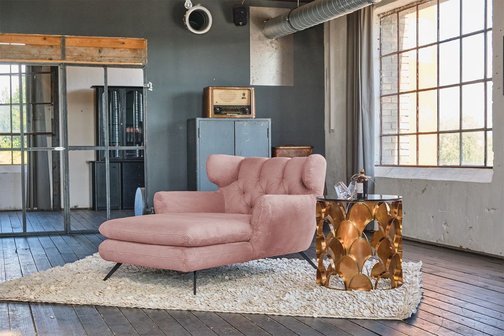 KAWOLA Chaise longue CHARME pana rosa