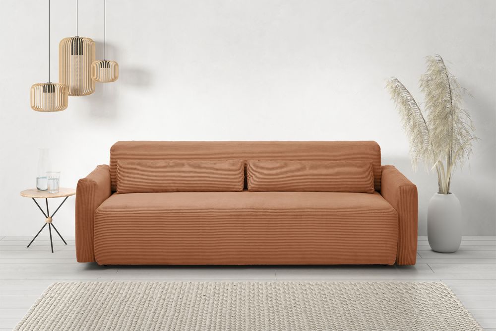 KAWOLA Sofá cama NEO Sofá cama pana óxido