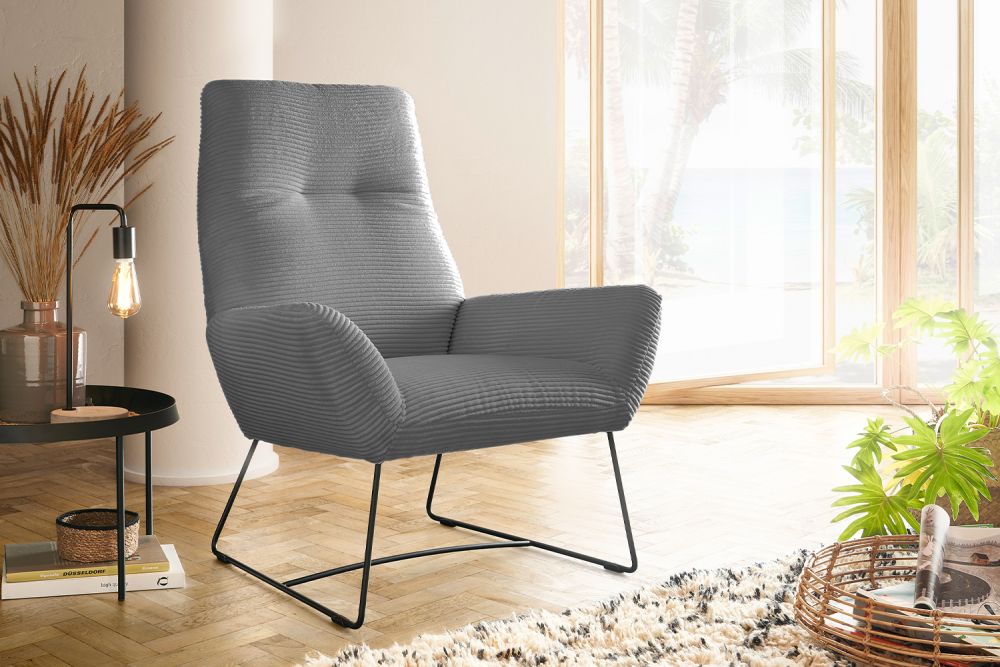 Sillón KAWOLA BISA Gris pana