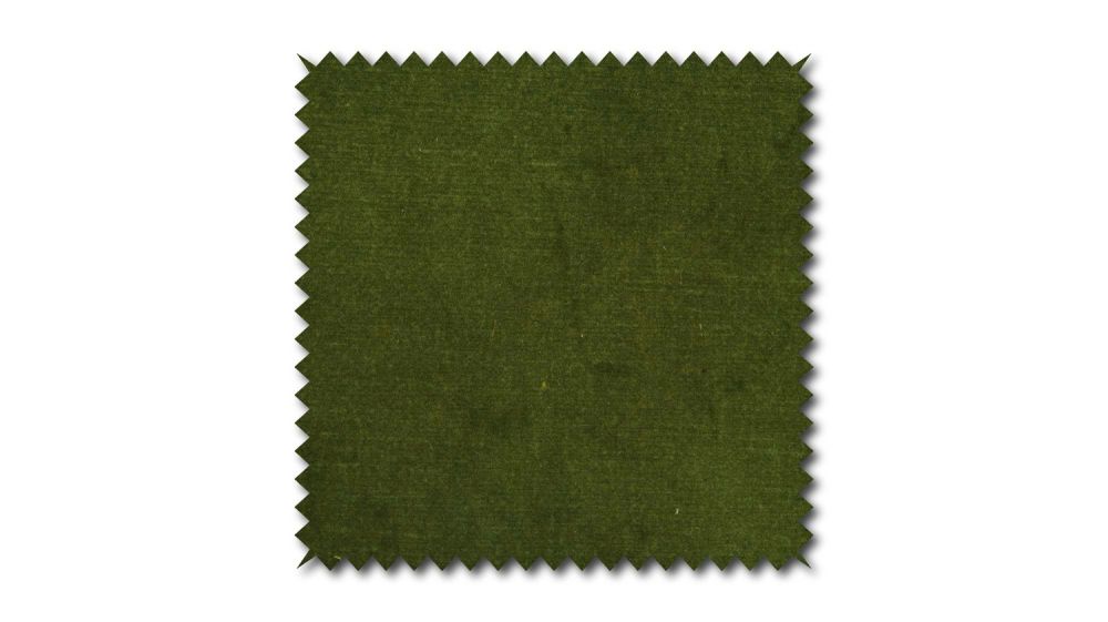 KAWOLA patrón de tela Terciopelo verde musgo 10x10cm