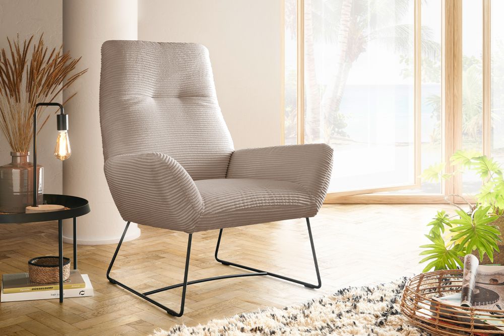 Sillón KAWOLA BISA Cord taupe