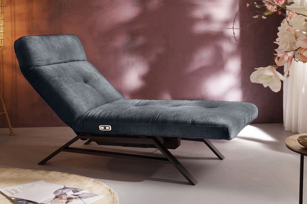 KAWOLA Sillón reclinado AMERIVA Terciopelo negro
