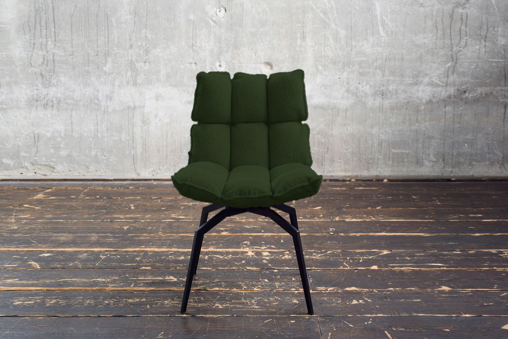 2.ª oportunidad KAWOLA silla de comedor BARO silla giratoria tela verde