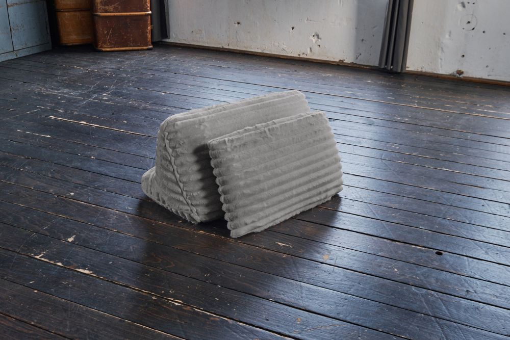 Cojín de respaldo KAWOLA WIOLO SOFT Soft cordón ancho gris