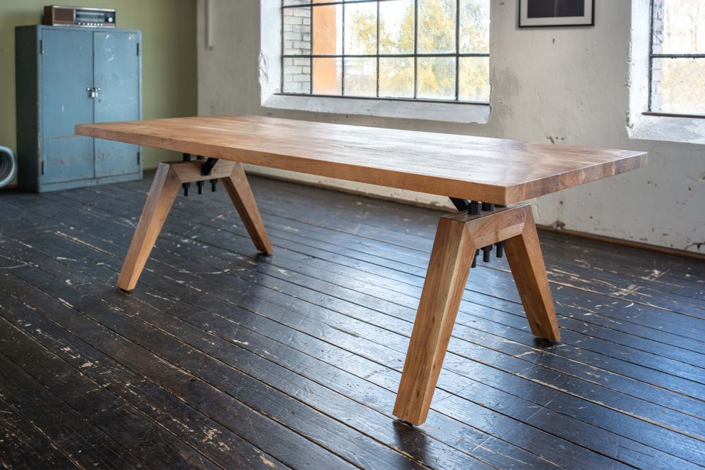 Mesa de comedor KAWOLA MADERA acacia maciza canto recto