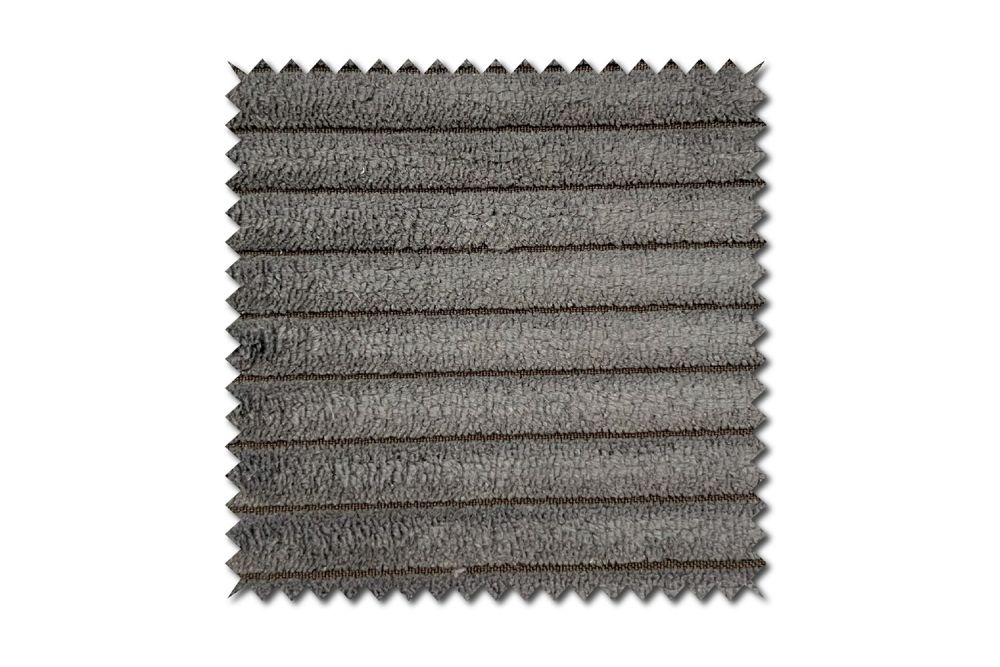 KAWOLA tela estampada pana gris oscuro 10x10cm