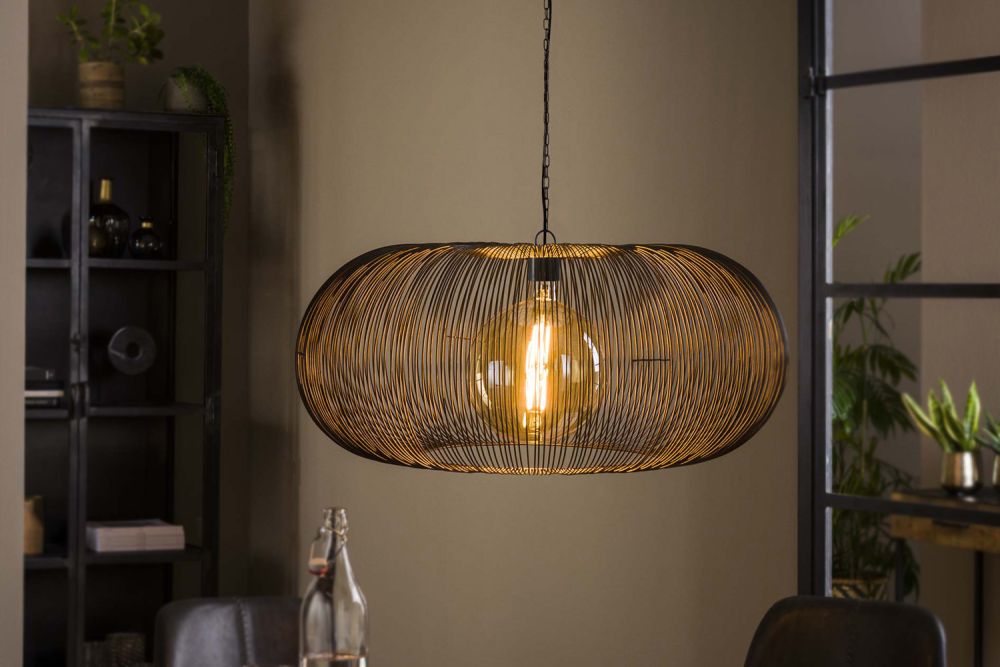 KAWOLA lámpara colgante CATAVI lámpara colgante 1 luz metal negro