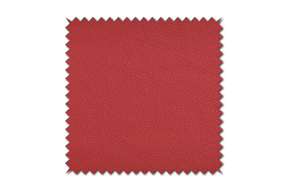 KAWOLA tela muestra cuero rojo 10x10cm