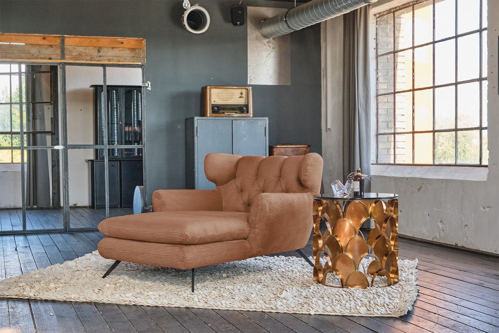 KAWOLA Chaise longue CHARME Pana óxido