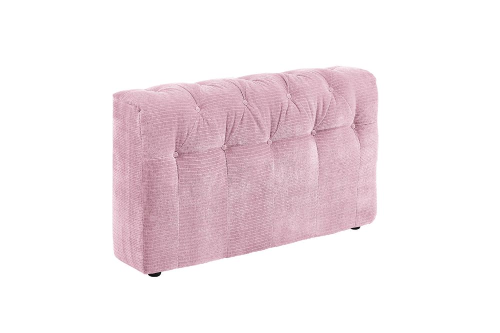 KAWOLA Elemento lateral de sofá SEPHI pana grande rosa vintage