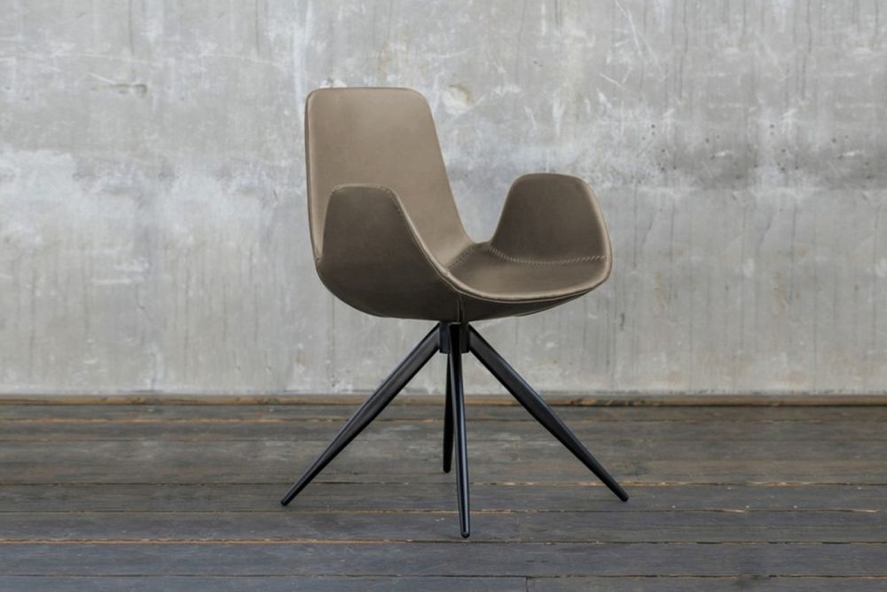 2.ª oportunidad KAWOLA silla QUEN silla giratoria imitación cuero gris