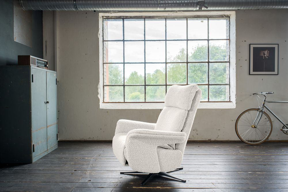 2.ª oportunidad KAWOLA sillón NAMA reclinable giratorio tela gris claro