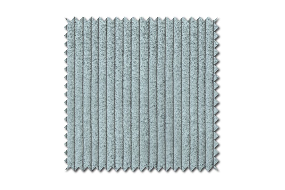 KAWOLA tela estampada pana azul claro 10x10cm