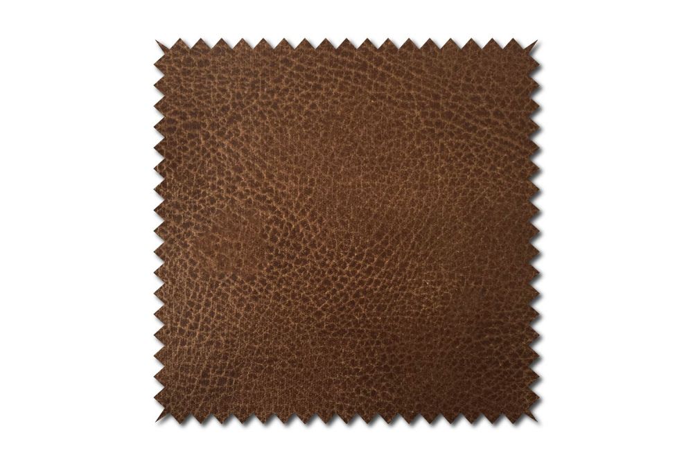 KAWOLA muestra de tela imitación cuero con contenido de cuero coñac 10x10cm