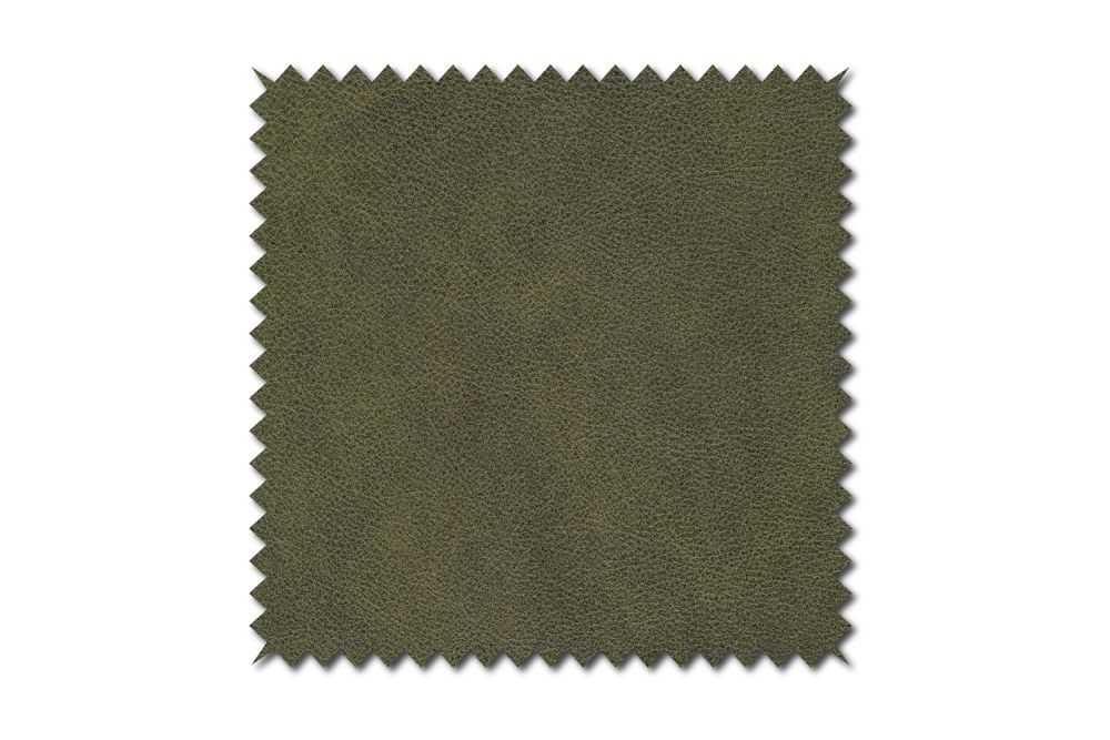 KAWOLA tela patrón cuero verde oliva 10x10cm