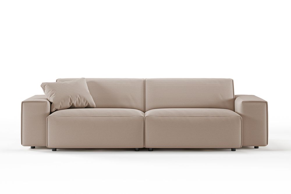 KAWOLA Sofá RANI 3 plazas Cord taupe