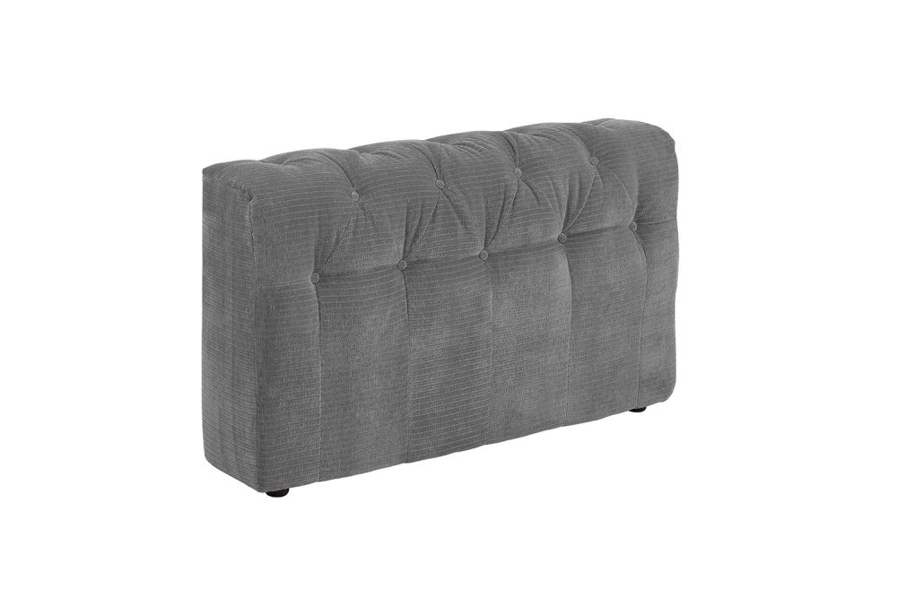 KAWOLA Elemento lateral de sofá SEPHI pana grande gris vintage