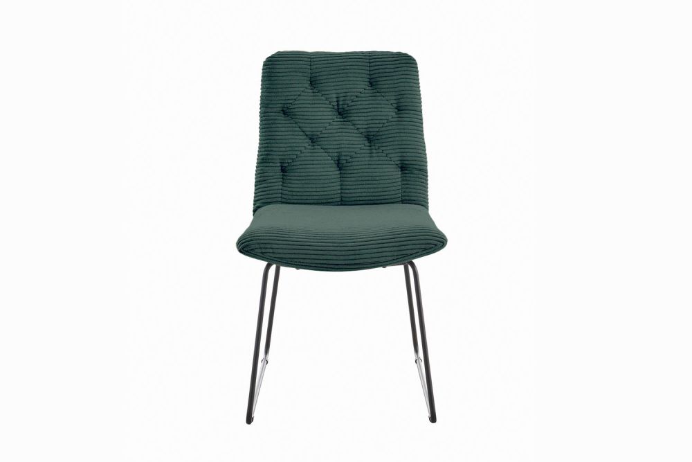 Silla de comedor KAWOLA NEW CHARME Cord esmeralda