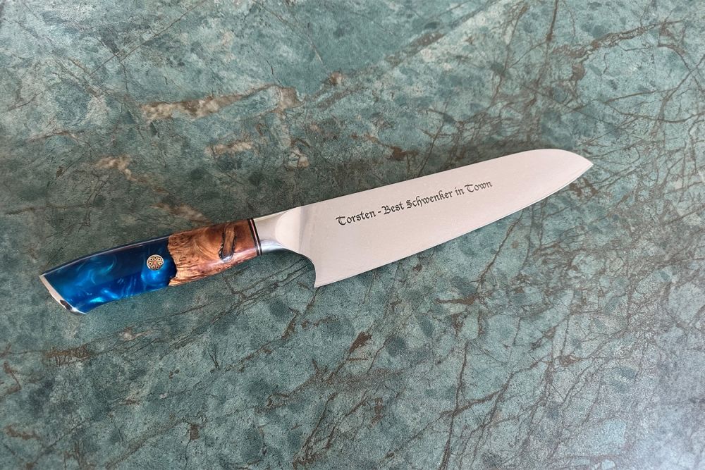 Cuchillo de cocina KAWOLA DUMA Acero de Damasco con mango de madera