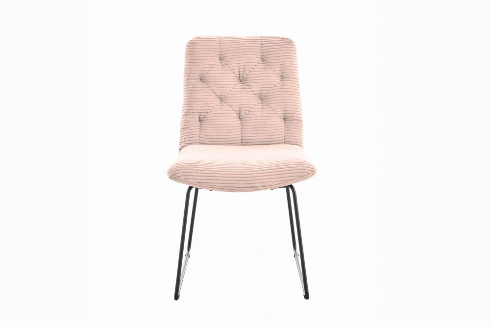 KAWOLA NUEVA SILLA DE COMEDOR CHARME Rosa pana