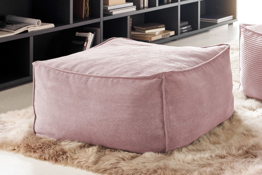 KAWOLA puf grande ALEA Cord rosa