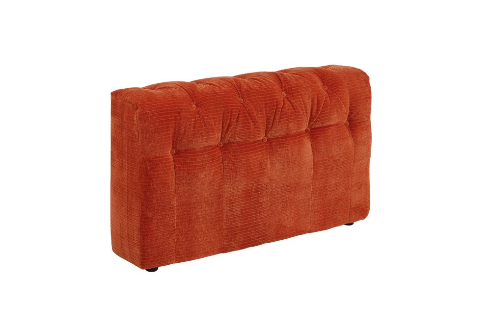 KAWOLA Elemento lateral de sofá SEPHI pana grande rojo vintage