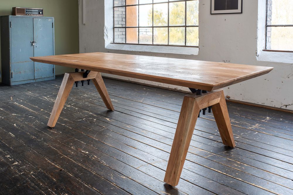 KAWOLA MADERA mesa de comedor acacia maciza canto suizo