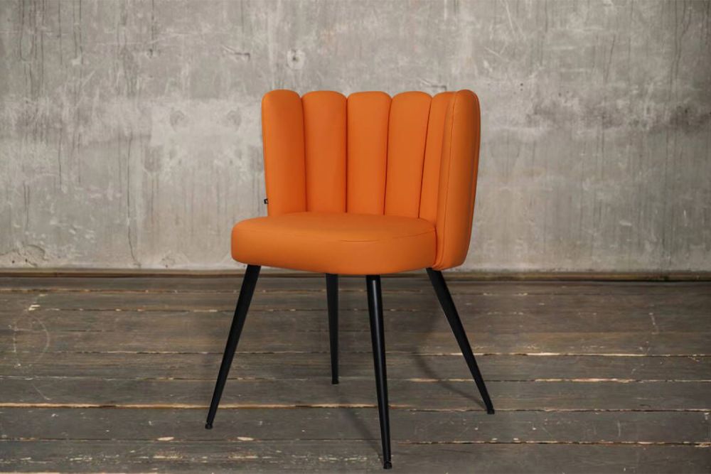 KAWOLA JADA silla de comedor piel sintética naranja