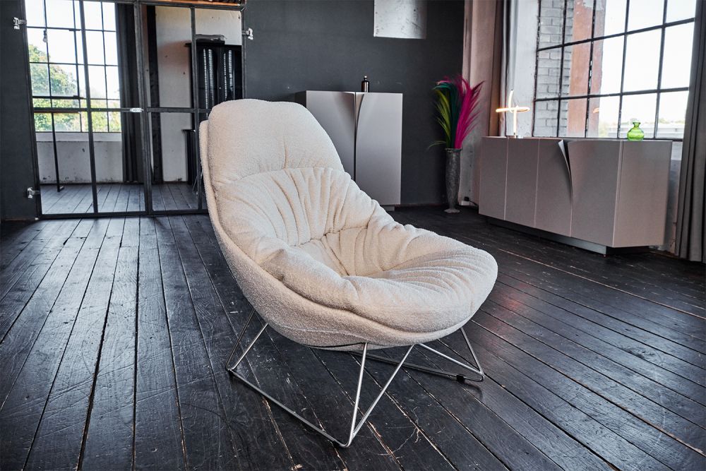 KAWOLA sillón reclinable AVON tela beige