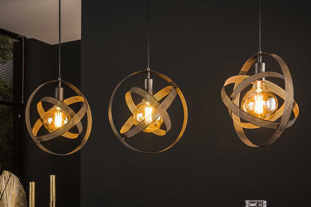 KAWOLA lámpara colgante DILLY lámpara colgante 3 luces metal negro