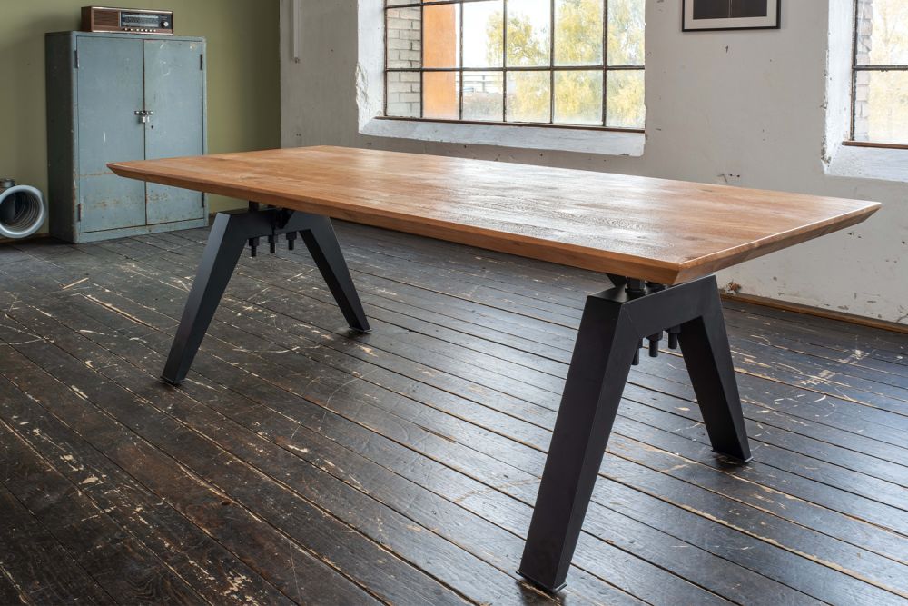 KAWOLA Mesa de comedor REY acacia maciza Canto suizo