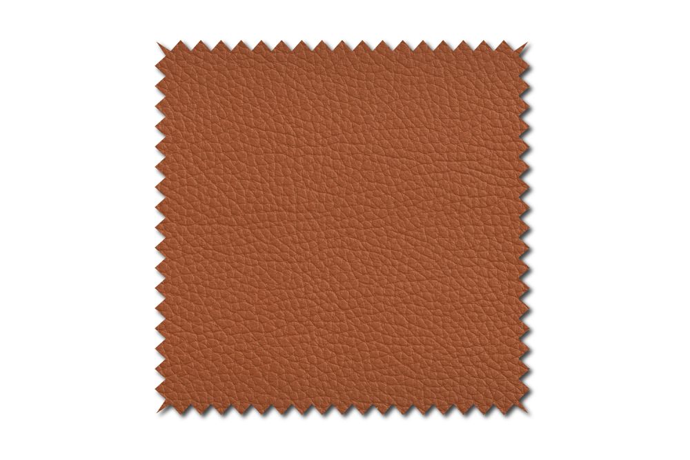 KAWOLA muestra de tela cuero brandy 10x10cm