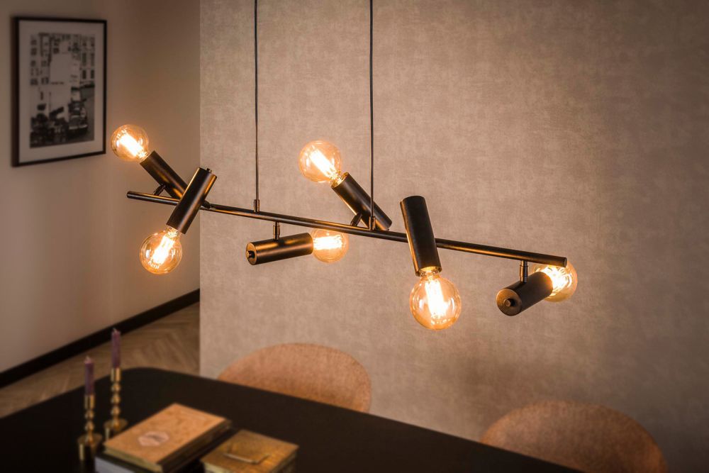 KAWOLA lámpara colgante HAORA lámpara colgante 6 luces metal negro