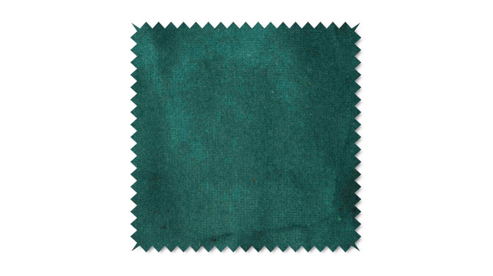 KAWOLA patrón de tela Terciopelo turquesa 10x10cm