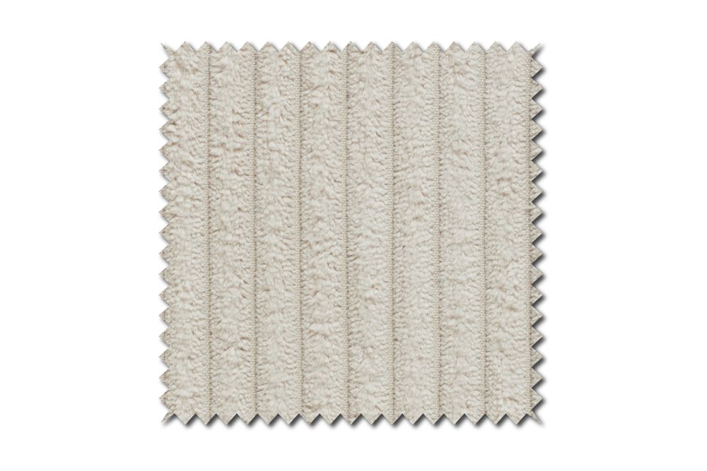 KAWOLA tela patrón pana crema blanco 10x10cm